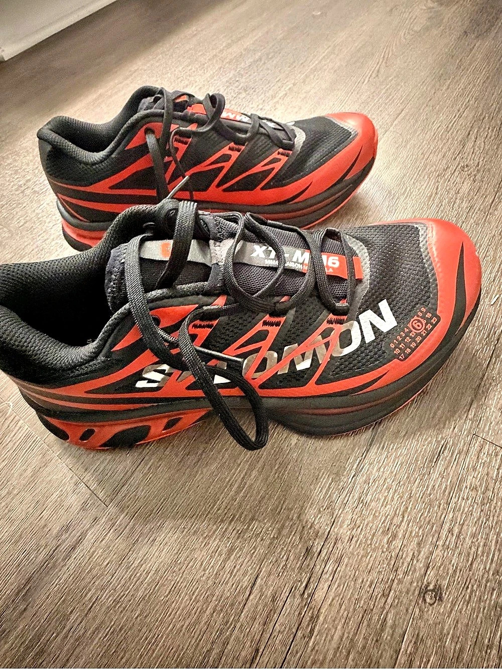 Salomon Red & Black Athletic Shoes